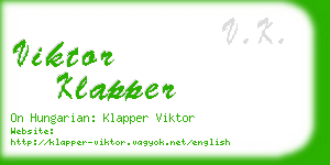 viktor klapper business card